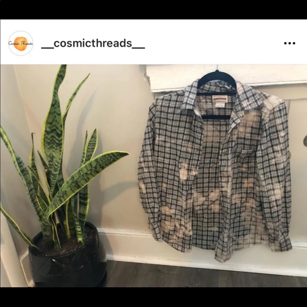Bleach dyed flannel